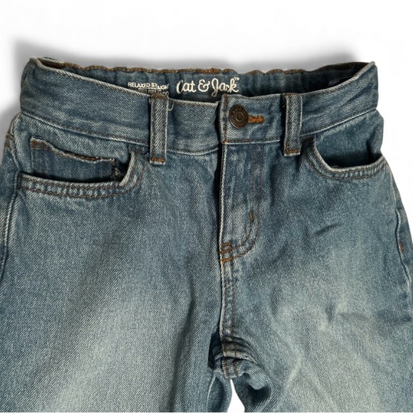 Cat & Jack Kids Jeans | Size 7 | Relaxed Straight Fit | Adjustable Waist | EUC - Picture 4 of 6